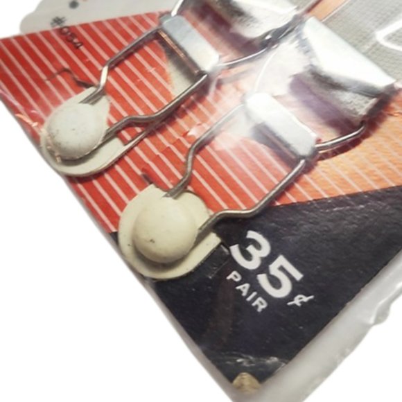 3 Pair Of New Old Stock 1960s Vintage Replacement Stocking Garter Grips In Packs - Picture 3 of 4